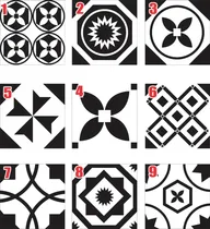 Comprar Vinilos Para Azulejos Blanco Y Negro 15x15cm Pack X 10 Uni