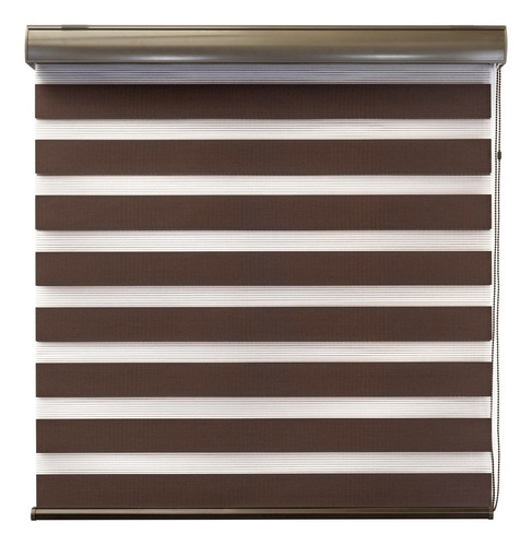 Persiana roller Decoking Sheer Elegance de 140cm x 180cm liso color chocolate - unidad por 1