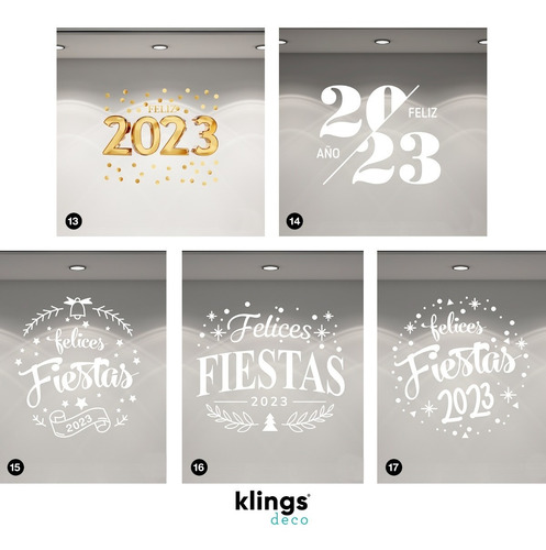 Imagen 2 de 10 de Vidrieras Plotter Vinilos Navidad Felices Fiestas