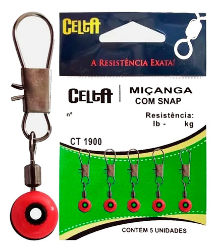 Miçanga Com Snap Celta Ct1900 Tamanho P 50lb Cartela Com 5un