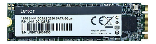 Ssd Lexar Nm100 M.2 2280 Sata 6gb/s 128gb Cor Verde