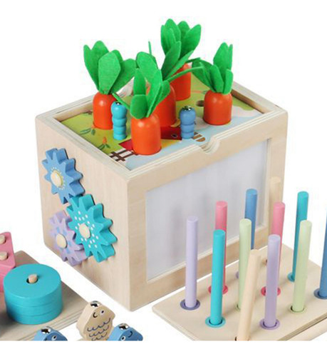 Juego De Juguetes Montessori Para Atar Cuentas, Formas Y