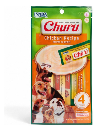 Inaba Ciao Churu Snack Premio Perro 4 Tubos