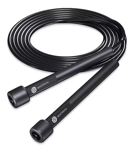 Cuerda para saltar ajustable Rythmoon Corda de Pular Simples Ajustável PVC  2,60m color negro