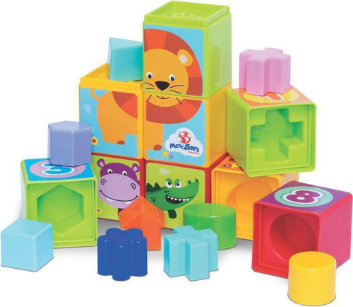 Kit De Brinquedos Educativos Para Bebês Mercotoys Cor Colorido