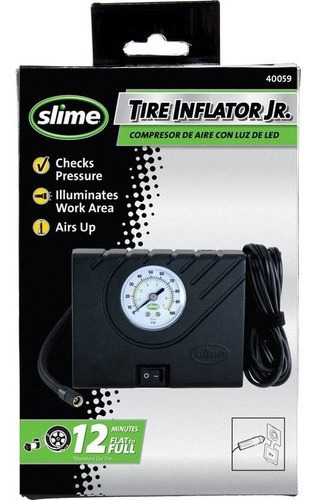 Mini Compresor Inflador Aire 12v Slime Moto Auto Suv Pelota