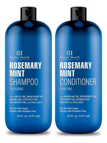 Conjunto De Shampoo E Condicionador Botanic Hearth Rosemary
