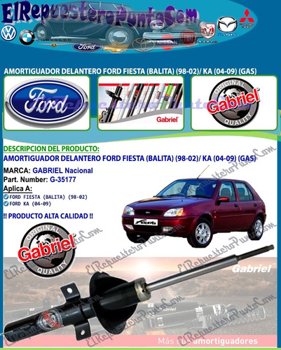 Amortiguador Delantero Ford Fiesta Balita/ Ford Ka