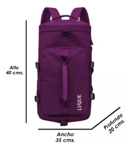 . Maleta Mochila Deportiva Casual Viaje Multiposiciones