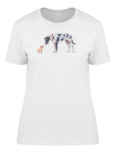 Gran Danés Y Chihuahua Camiseta De Mujer