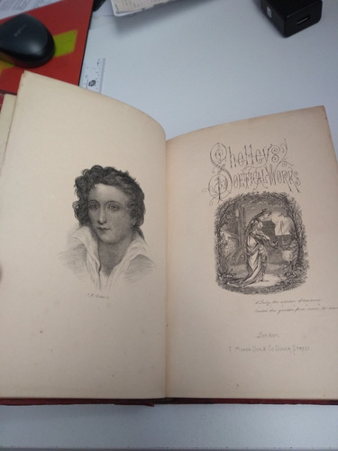Livro Antigo Raro Shelley's Poetical Works - Percy Shelley