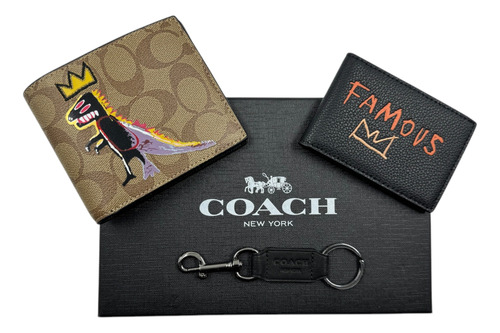 Cartera Coach X Jean Michel Basquiat 3 In 1, Marron Original