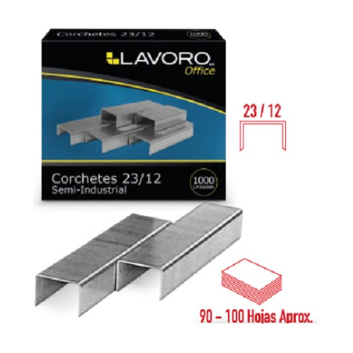 Corchetes Semi Industrial 23/12 1000 Unidades