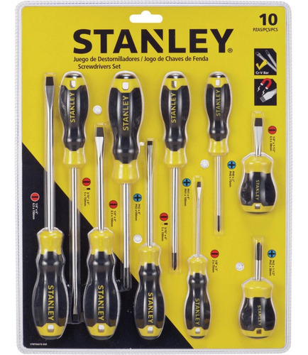 Jgo Destornilladores 10 Pzs Marca Stanley Stmt66676-840