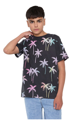 Polera Niño Mc Fullprint Negro Corona