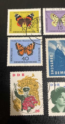 Sello Correo Alemán Rda Valiosos 11 Sellos Alemania Lote (Usado)