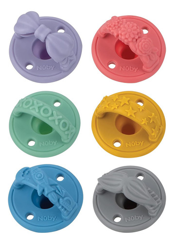 Nuby Paquete De 2 Chupetes De Silicona Con Tetina En Forma D