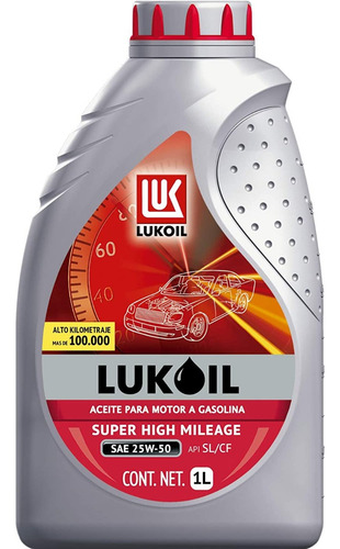 Aceite Para Motor Lukoil Super High Mileage 25w-50 | 1 Litro