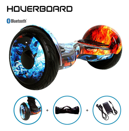 Esqueite Elétrico 10 Fogo E Gelo Hoverboard Bluetooth