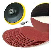 Comprar Plato Para Lijas Con Abrojo Amoladora Taladro + 10 Lijas