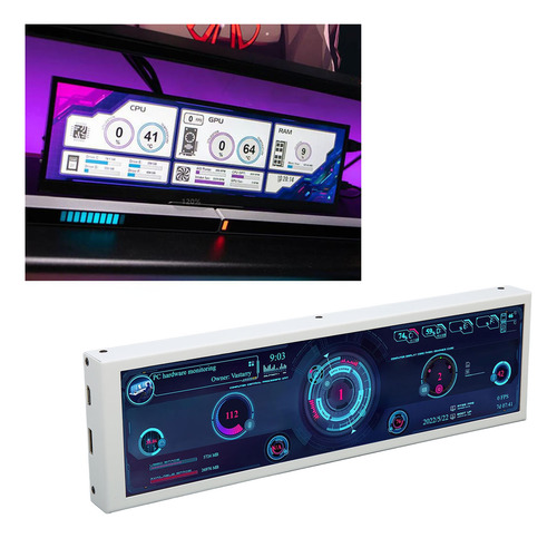 Monitor De Temperatura De Computadora De 8.8 Pulgadas, Edito