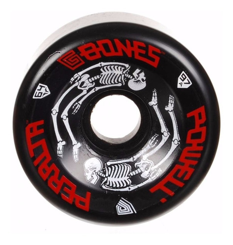 Rodas Powell Peralta G-bones 64mm 97a  Preta  Pronta Entrega