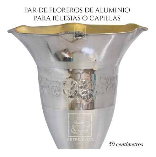 Imagen 5 de 8 de Floreros O Jarrones 50 Cm (par) Iglesia O Capilla