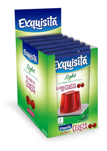 Gelatina Light De Cereza Exquisita Display