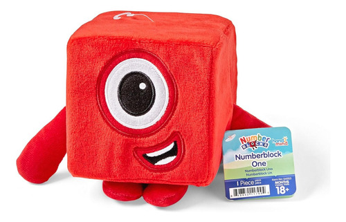 Peluche 1 94553 Hand2mind  numbersblocks rojo tamaño pequeño