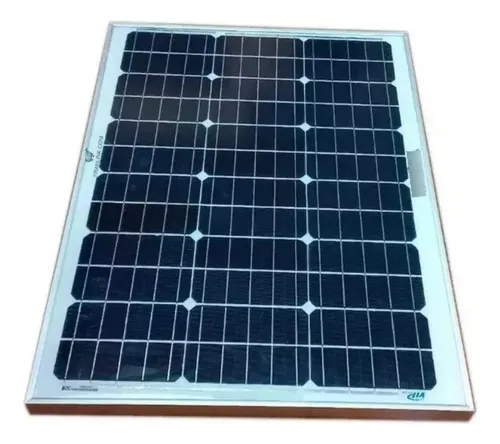 Panel Solar De 50 Watt 17.5 Voltios 2.78a Alt:70cm Anc:54cm Color Negro