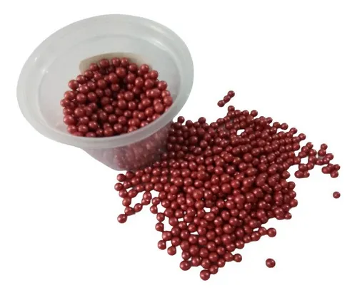 Perlas Rojo Escarlata Dulces X 50 Grs Repostería