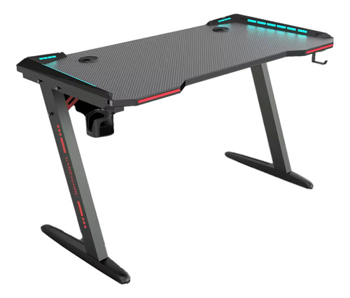 Mesa Para Escritório Gamer Com Led Rgb Computador Notebook