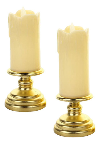 2x Velas Sin Llama Parpadeantes Velas 7cmx16cm 7cmx18cm