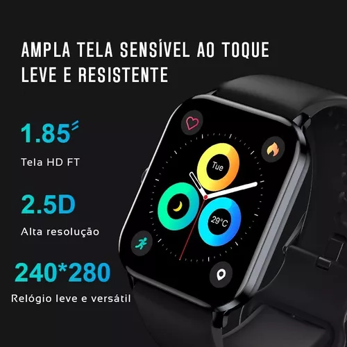 Relógio Smartwatch Qcy Watch Gtc S1 Bluetooth 5.0 Ipx8