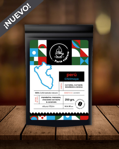 Café De Especialidad Peru Chirimoya Porto Espreso 1/4 Kg