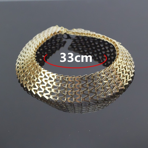 Imagem 5 de 8 de Gargantilha Colar Folheado Ouro Pescoço Lindo Chocker