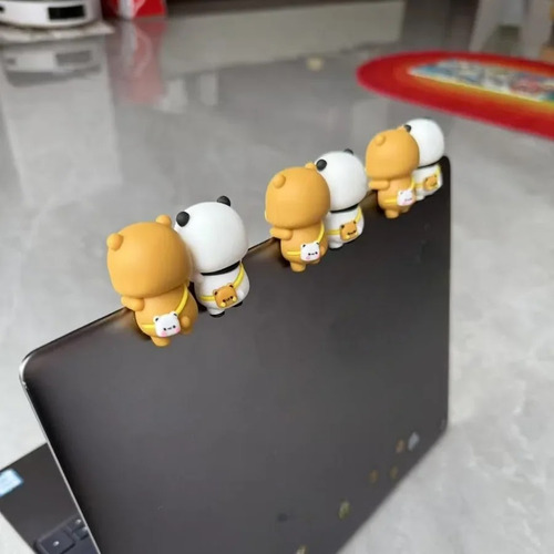 Figura De Ositos Bubu Y Dudu, Adorno Para Celular, Tableta..