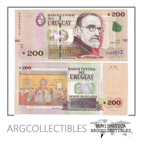 Uruguay Billete 200 Pesos 2019 P-96 Unc