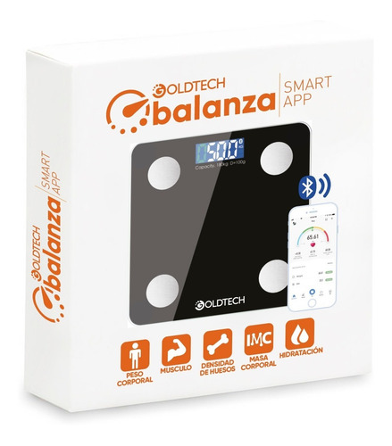 Balanza De Baño Digital Smart Para Celular Google Fit Apple