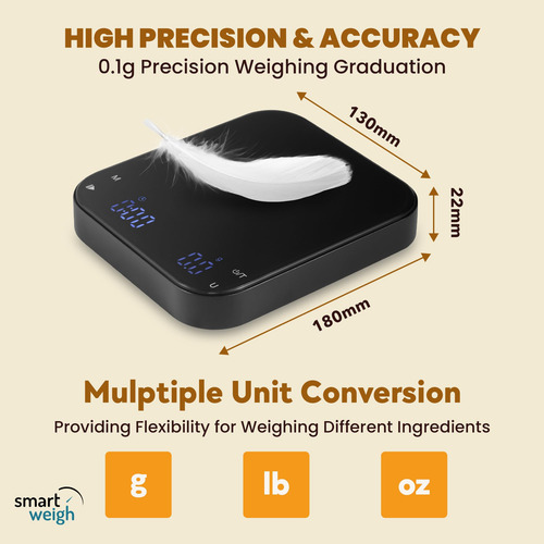 Escala De Café Smart Weigh Modelo De Alta Precisión 3000 G