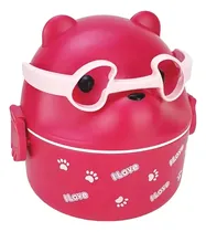 Comprar Marmita Lancheira Infantil Urso Óculos Com Colher Almoço