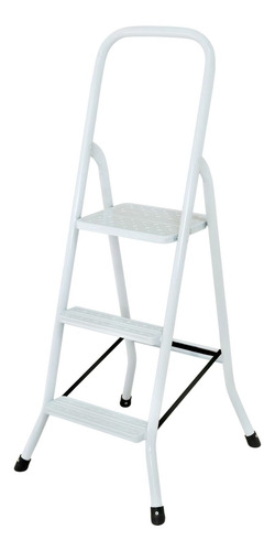 Imagen 1 de 1 de Escalera Metálica Paraboni Tipo Tijera De 3 Escalones, Estructura De Acero Carbono, Soporte Para 120kg