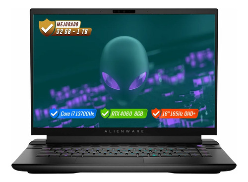 Portatil Gamer Alienware M16 I7 13700hx 32gb 1tb Rtx 4060 