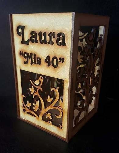 Imagen 2 de 8 de 20 Porta Velas Centro De Mesa Fibrofacil Fanales 12x12x19 Cm