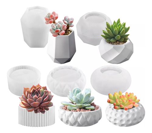 Moldes Para Macetas Pequeñas, 5 Unidades, Varios Colores