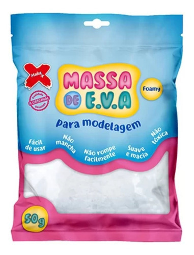 Massa De Eva Branco 50g - Make+ - Massa De Alta Qualidade Cor Branca