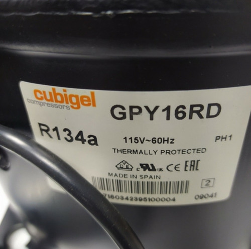 Imagen 4 de 4 de Compresor Cubigel Sellado 1/2 Hp 6.190 Btu/h R-134 115v Alta