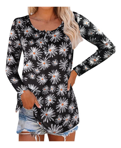 Camisa Tipo Tunica Para Dama Raya Blusa Casual Otoño Top