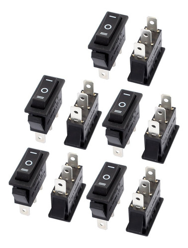 Gfortune 10pcs 3 pine On-off-on 3 posicion Spdt Barco Rocker