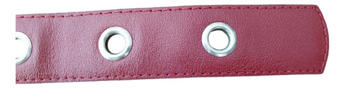 Cinturon Cuero Bordo Ojalillos Niquel 95 Cms Bordó 95 (Usado)